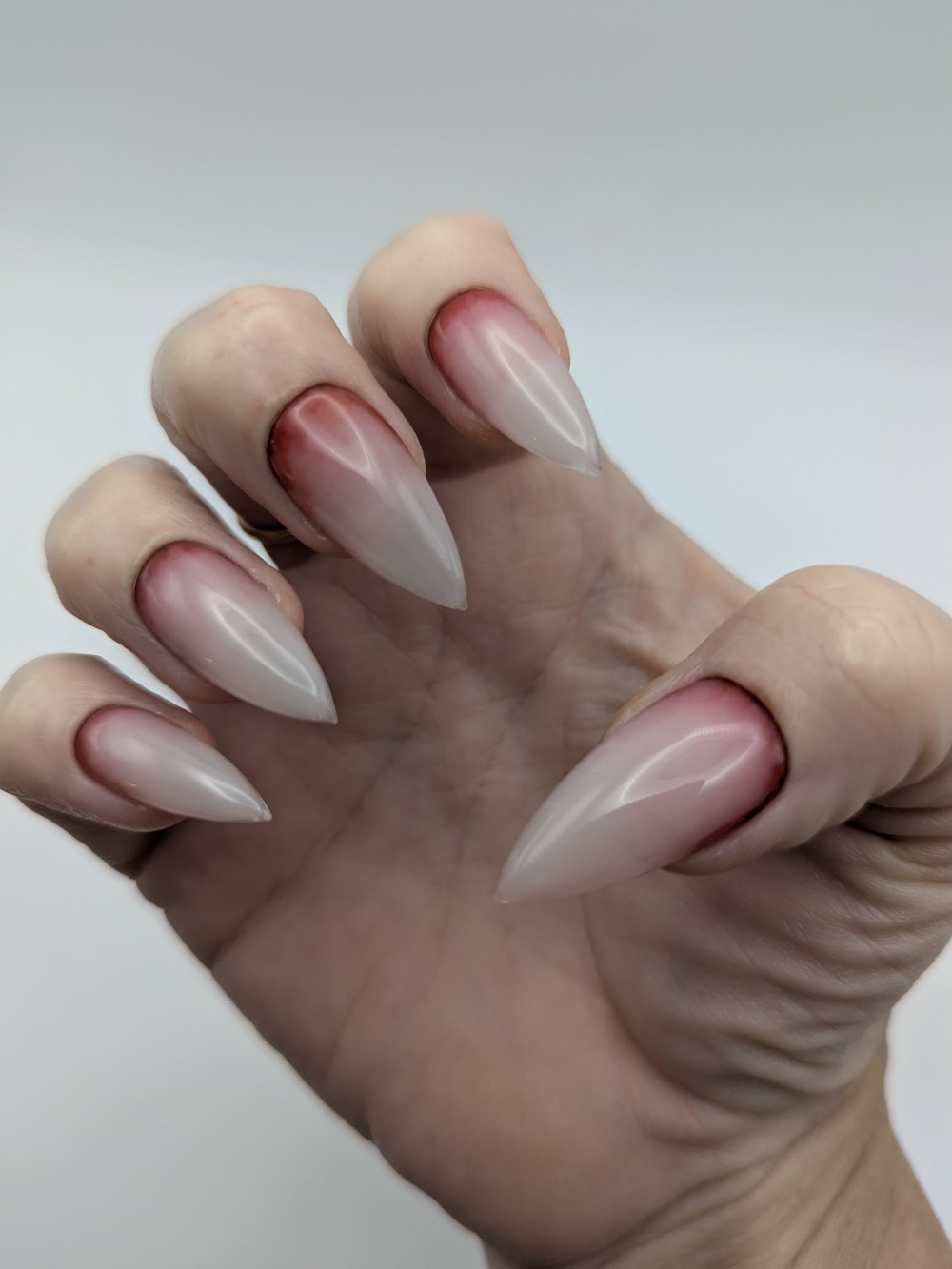 Handcrafted Halloween Vampire Medium Stiletto press on Nails Handmade